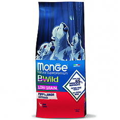 Monge Dog BWild LOW GRAIN корм для щенков (ОЛЕНЬ), 12 кг