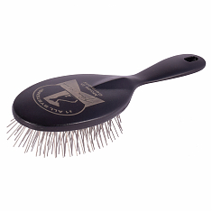 1 All Systems Pin brush small щетка черная овальная маленькая с пластиковой ручкой зубцы 27 мм