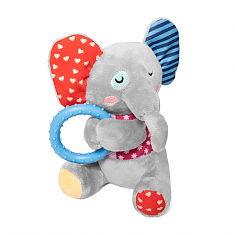 PLUSH FRIENDZ Игрушка для собак Слон с кольцом, 17 см