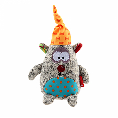 PLUSH FRIENDZ Игрушка для собак Медведь с пищалкой, 10 см