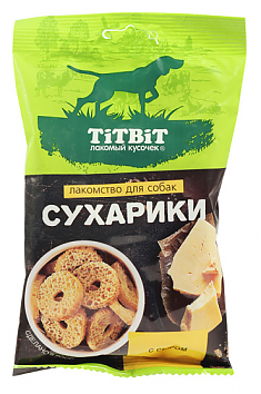 TITBIT лакомство сухарики с сыром лакомство для собак, 55 г