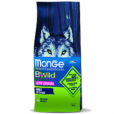Monge Dog BWild LOW GRAIN корм для собак (ДИКИЙ КАБАН), 12 кг