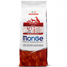 Monge Dog Monoprotein корм для собак (ЯГНЕНОК, РИС, КАРТОФЕЛЬ), 12 кг