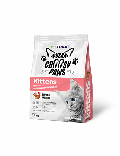 NU:Treat Kittens Сухой корм для котят Сытная индейка 400г, шт