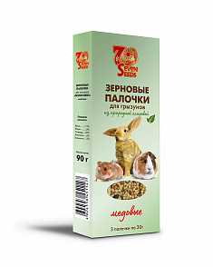 SEVEN SEEDS палочки для грызунов медовые, 3 шт, 90 г