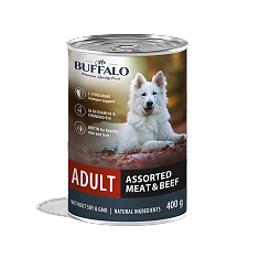 MR. BUFFALO ADULT консервы для взрослых собак (МЯСНОЕ АССОРТИ), 400 г.