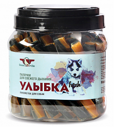 Лакомство УЛЫБКМ FRESH мягкие жевательные палочки для собак для свежести дыхания, 1012 г. GREENQZIN.