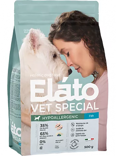 ELATO HOLISTIC Vet Special Hypoallergenic для собак всех пород (РЫБА), 500 г