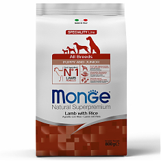 Monge Dog Speciality Puppy&Junior корм для щенков всех пород ягненок с рисом 800г