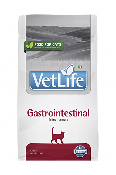 VET LIFE GASTROINTESTINAL для кошек при заболеваниях ЖКТ, 0,4 кг.