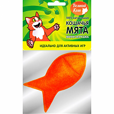 ВЕЛИКИЙ КОТ Игрушка-мини для кошек Рыбка с кошачьей мятой