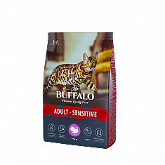 MR. BUFFALO ADULT SENSITIVE для кошек с чувствительным пищеварение (ИНДЕЙКА), 0,4 кг.