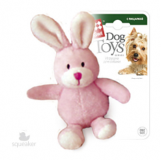 PLUSH FRIENDZ Игрушка для собак Заяц с пищалкой, 11 см