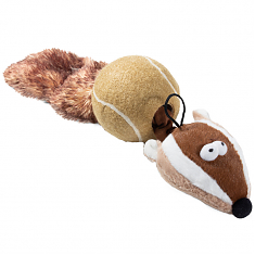 CATCH & FETCH Игрушка для собак Барсук с пищалками, 32см
