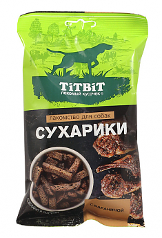 TITBIT лакомство сухарики с бараниной лакомство для собак, 55 г