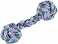 Игрушка для собак Канат гантель (20 х 6 см), микс, NUNBELL
