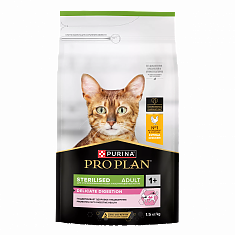PRO PLAN Sterilised DELICATE DIGESTION для кошек (КУРИЦА) 1,5кг