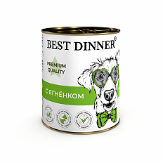 Best Dinner Меню №1 консервы для собак и щенков (ЯГНЕНОК), 340 г.