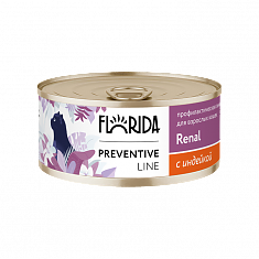 FLORIDA Renal Консервы для кошек с индейкой 100гр