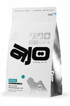 AJO Vet Dieta Renal Корм сухой для собак при хронической болезни почек 0,8 кг