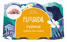 FLORIDA Пудинг для собак с курицей, 6х132гр