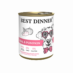Best Dinner консервы для собак (ТЕЛЯТИНА, ТЫКВА), 850 г
