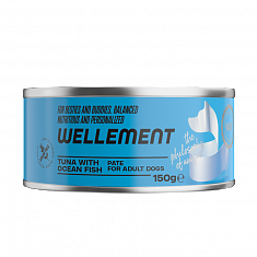 WELLEMENT паштет для собак (ТУНЕЦ, ОКЕАНИЧЕСКАЯ РЫБА), 150 г