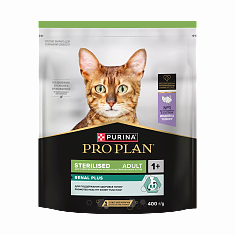 PRO PLAN Sterilised RENAL PLUS для кошек (ИНДЕЙКА), 400 г