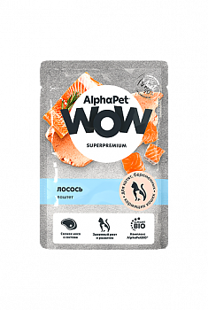 ALPHAPET WOW паштет для котят и берем. и кормящих кошек (ЛОСОСЬ), 85 г